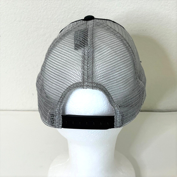 Desert Canyon Baseball Cap Hat Distressed Black Canvas Gray Mesh Pukka - Picture 5 of 9